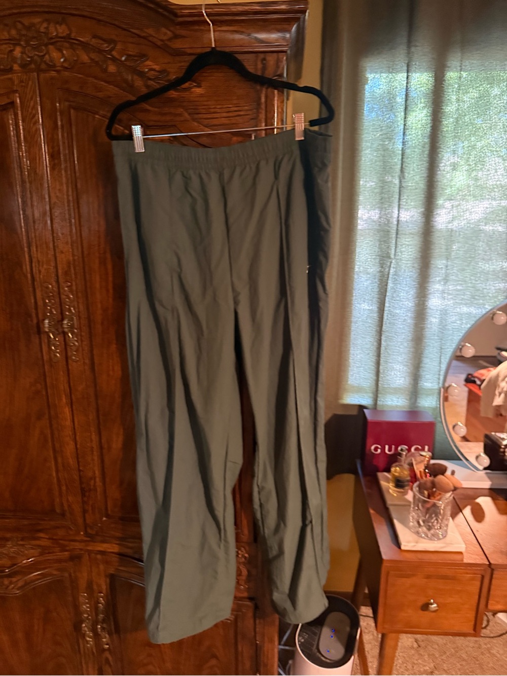 Olive Green Wide Leg Pants Nike